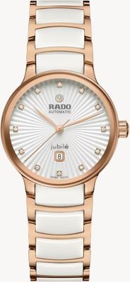 RADO Centrix diamanten automatisch (30,5 mm) witte wijzerplaat / wit hightech keramiek & PVD roestvrij staal R30019744