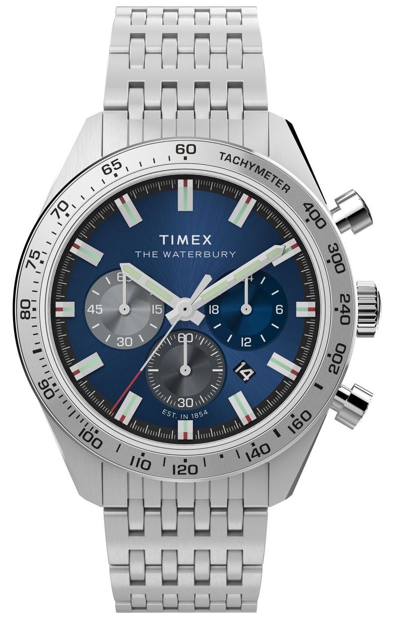 Timex Waterbury Traditional Chronograph 41mm Blue Sunray Watch