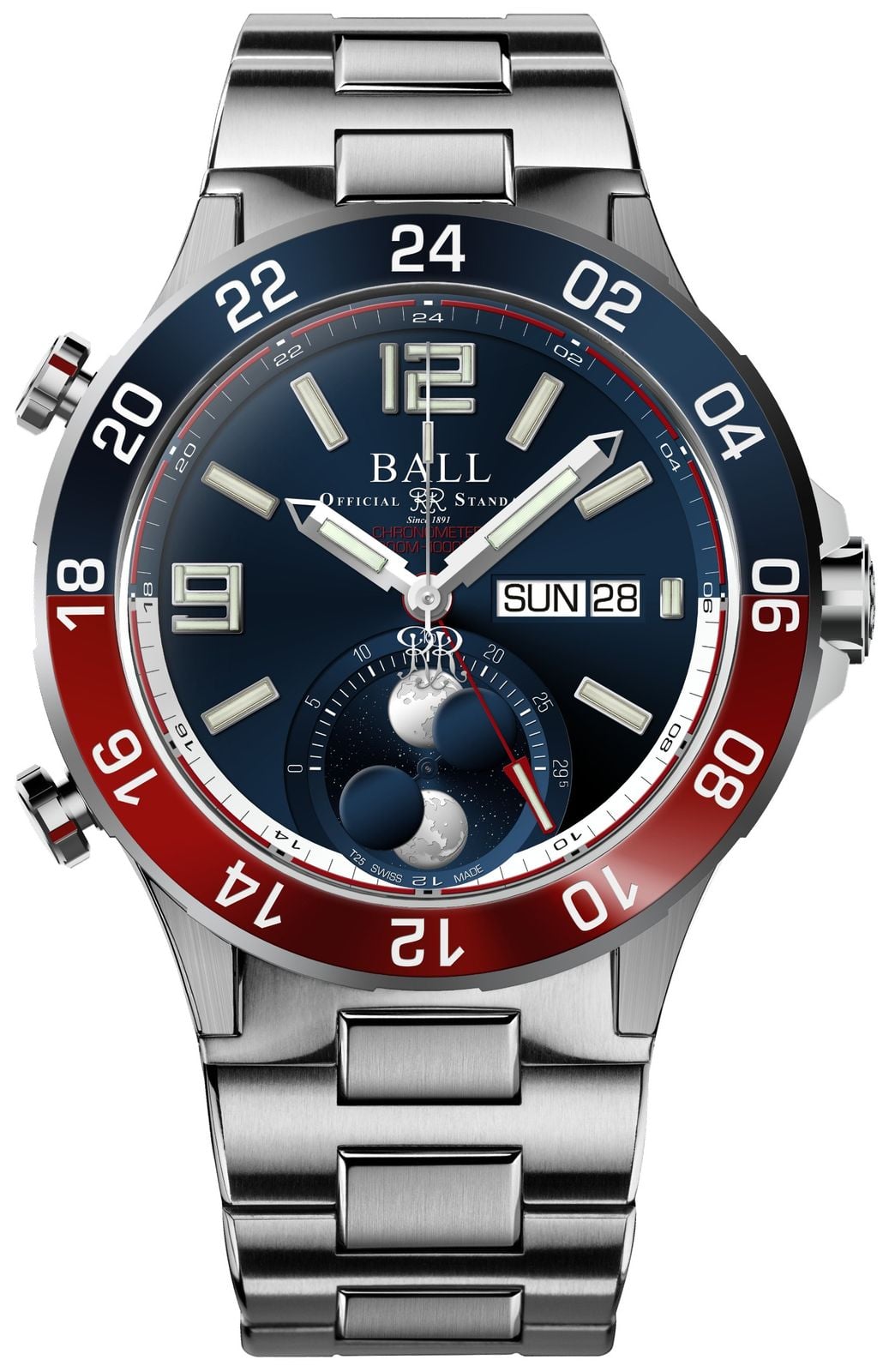 Ball Watch Company Roadmaster marine gmt phases de lune (42 montre