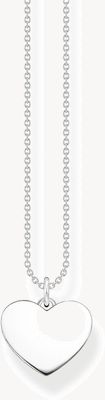 Thomas Sabo Sterling Silver Engravable Heart Necklace 40-45cm KE2128-001-21-L45V
