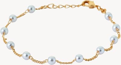 Burren Jewellery 18K Gold Plate Necklace With White Pearl Stones N0924