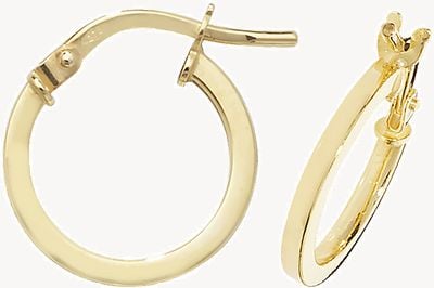 Treasure House 9ct Yellow Gold 08mm Hoop Earrings ER1007-08