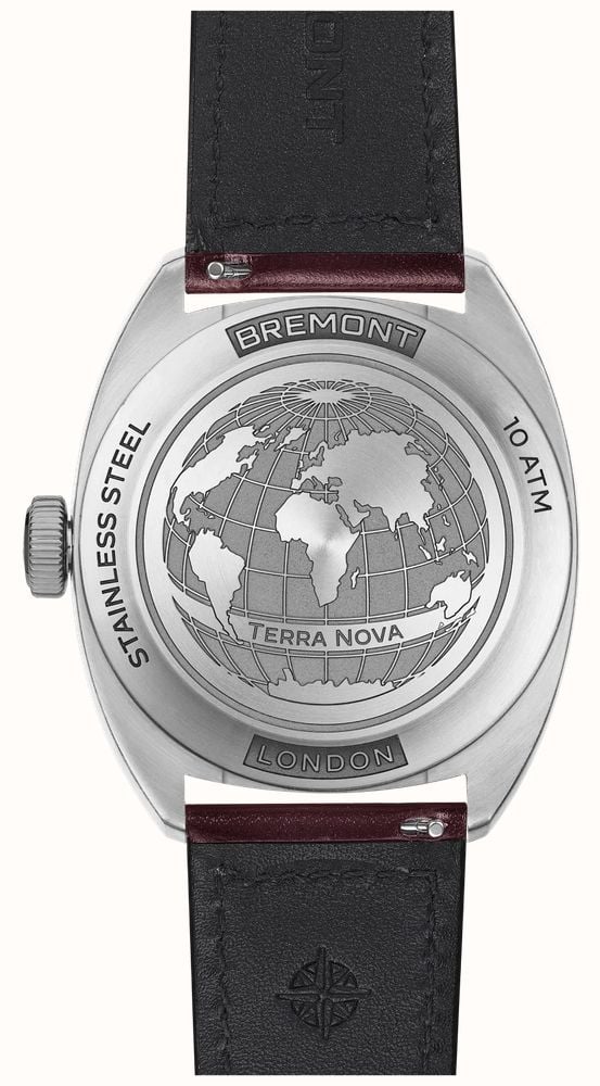 Bremont Terra Nova Jumping Hour Automatic (40.5mm) Burgundy Sunray Lacquered Dial / Burgundy Leather Strap TN40-JH-SS-BG-L-S - vista alternativa 2