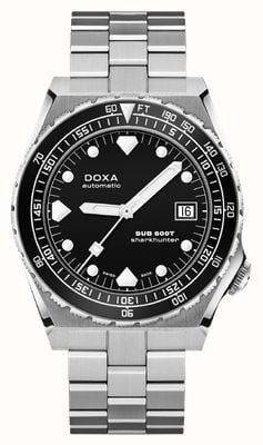 DOXA SUB 600T Sharkhunter B&W (40mm) Black Iconic Dial / Stainless Steel Bracelet 861.10.101B.10