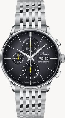 Junghans マイスター クロノスコープ オートマチック (40.7mm) ダークグレー文字盤 / ステンレススチールブレスレット 27/4429.46