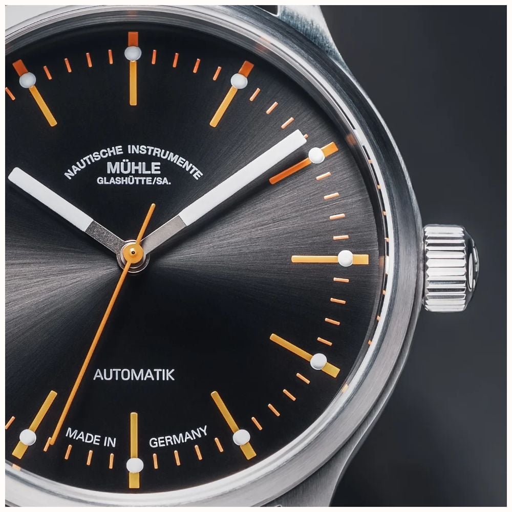 Mühle Glashütte Panova Lime Automatic (40mm) Grey Sunray Dial / Brown Leather Strap M1-40-75-LB-II - alternate view 2