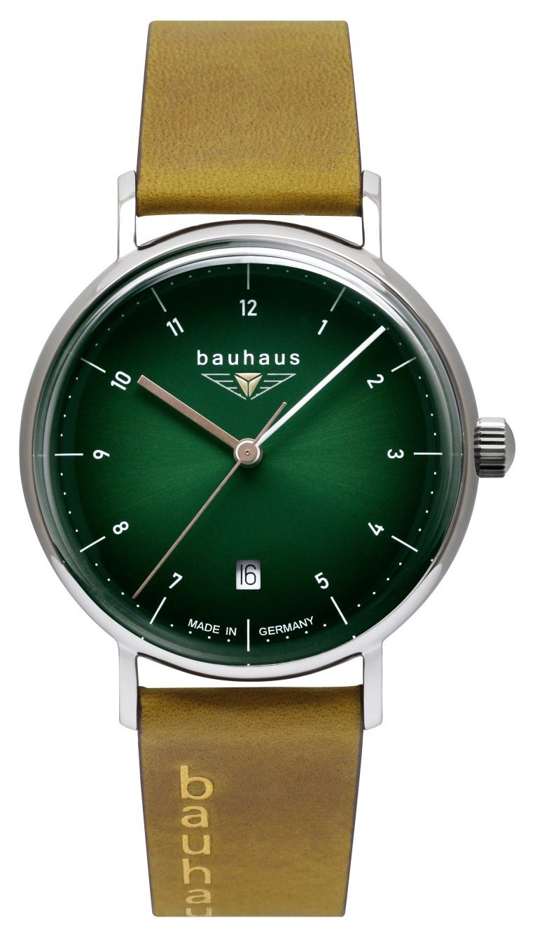 Bauhaus Quartz classique (36 mm) cadran vert foncÃ© / montre