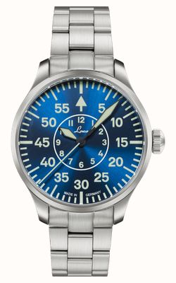 Laco Aachen 'Blaue Stunde' Automatic (39mm) Blue Sunray Dial / Stainless Steel Bracelet 862103.2.MB