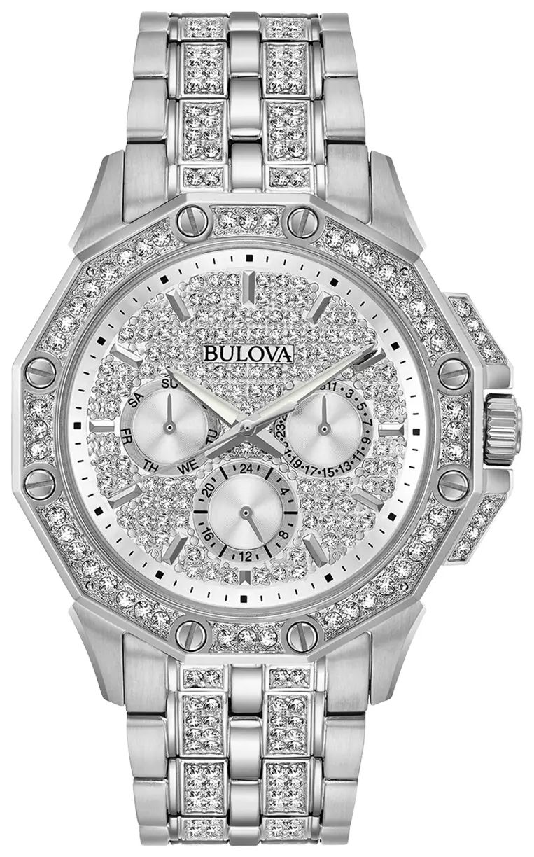 Bulova Bracelet en acier inoxydable avec cadran en cristal montre