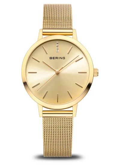 Bering classique pour femme (34 mm) avec cadran dor montre