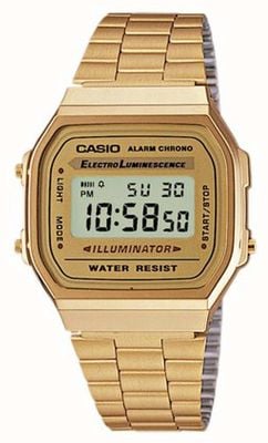 Casio Unisex Gold Plated Retro Digital Collection A168WG-9EF