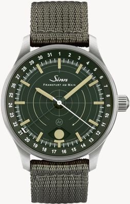 Sinn 308 Hunting Watch (40mm) Dark Green Dial / Olive-Grey Textile Strap 308.010 TEXTILE