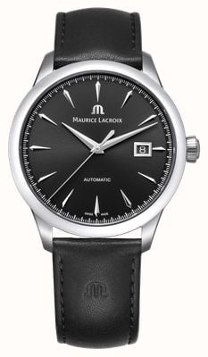 Maurice Lacroix 1975 Automatic (40mm) Black Sun-Brushed Dial / Black Leather Strap 756008-SS001-330-2