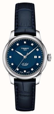 Tissot Le Locle Diamond Automatic (29 mm), niebieska tarcza Clous de Paris / niebieski skórzany pasek T0062071604600