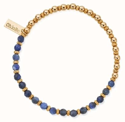 ChloBo Phases of the Goddess STORY OF THE MOON Sodalite Bracelet - Gold Plated GBSFR