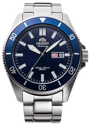 Orient Big Mako Day-Date Automatic (44mm) Blue Dial / Stainless Steel Bracelet RA-AA0009L39B