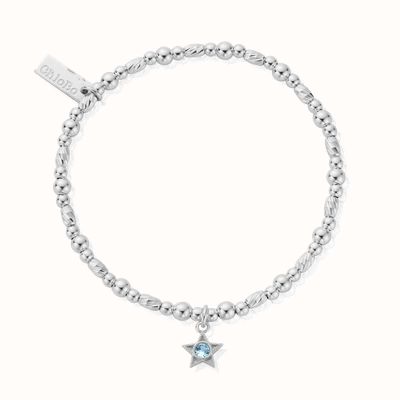 ChloBo March Birthstone Bracelet - 925 Sterling Silver SBBCB3484