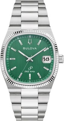 Bulova Super sevilla Precisionist (38 mm) groene wijzerplaat / roestvrijstalen armband 96B439