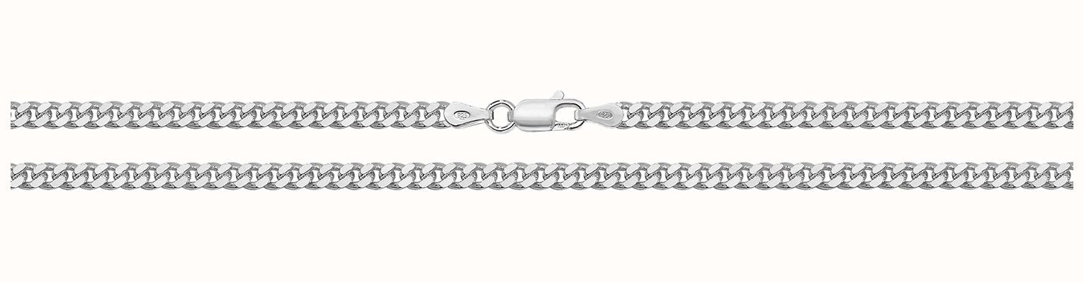 James Moore TH Sterling Silver Close Curb Chain 20" G1131/20