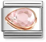 Nomination COMPOSABLE CLASSIC LINK, PINK STONE DROP, LEFT 430605/003