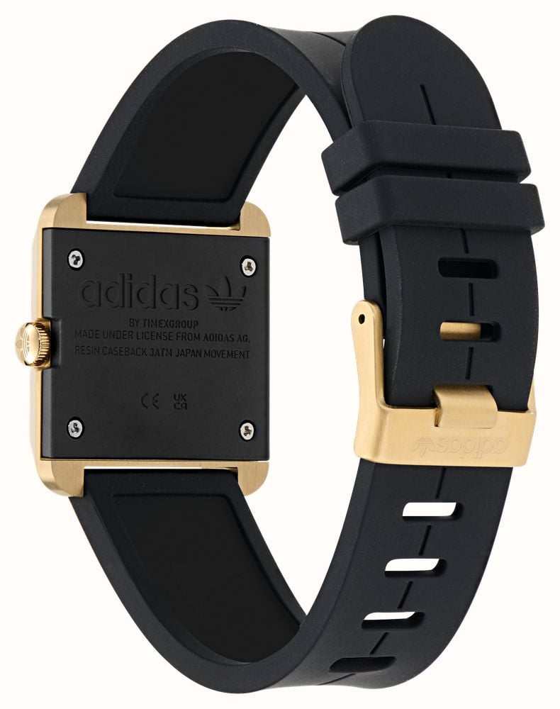 Adidas RETRO POP FOUR (31mm) Gold Dial / Black Silicone Strap AOSY26503 - альтернативный вид 4