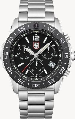 Luminox Cronógrafo Pacific Diver negro / acero - reloj de buceo 44mm XS.3142-EX DISPLAY