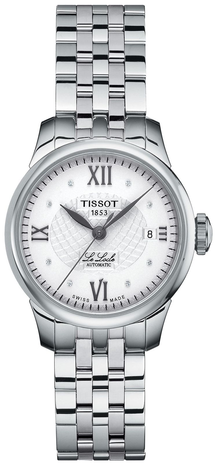 Tissot automatique femme le locle sertie de diamants montre