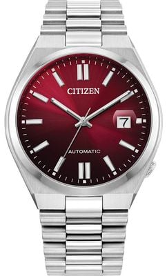 Citizen Tsuyosa Automatic (40mm) Sunray Red Dial / Stainless Steel Bracelet NJ0150-56W