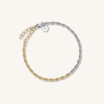 Rosefield Jewellery Duotone Swirl Two-Tone Bracelet JBDSG-J706