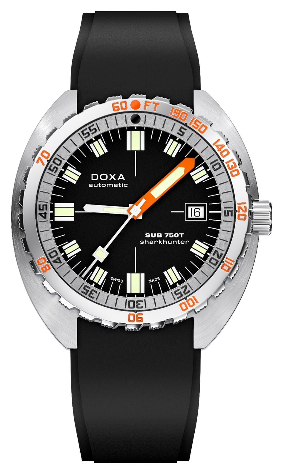 DOXA Sub 750t sharkhunter (45 mm) cadran iconique noir / montre
