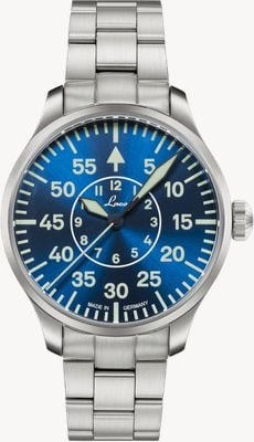 Laco Aachen 'Blaue Stunde' Automatic (39mm) Blue Sunray Dial / Stainless Steel Bracelet 862103.2.MB