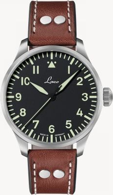 Laco Augsburg Automatic - Laco 31 Upgrade (42mm) Black Dial / Brown Leather Strap 861688.2.PR