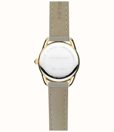 Herbelin Équinoxe Quartz (28mm) White Guilloché Dial / Taupe Leather Strap 17497P08TA - vista alternativa 3