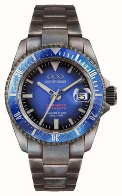 Out Of Order Blue Automatico Quaranta (40mm) Blue Dial / Aged Stainless Steel OOO.001-21.BL