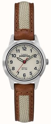 Timex フィールドミニタンレザーナチュラルダイヤル TW4B11900