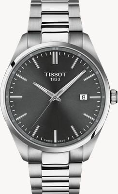 Tissot Pr 100 (40 mm) cadran gris foncé / bracelet en acier inoxydable T1504101108100