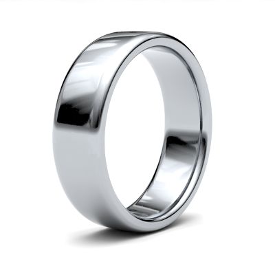 James Moore Wedding Rings | 18ct White Gold | 6mm | Medium | Soft Court | AG_6LMS-18W