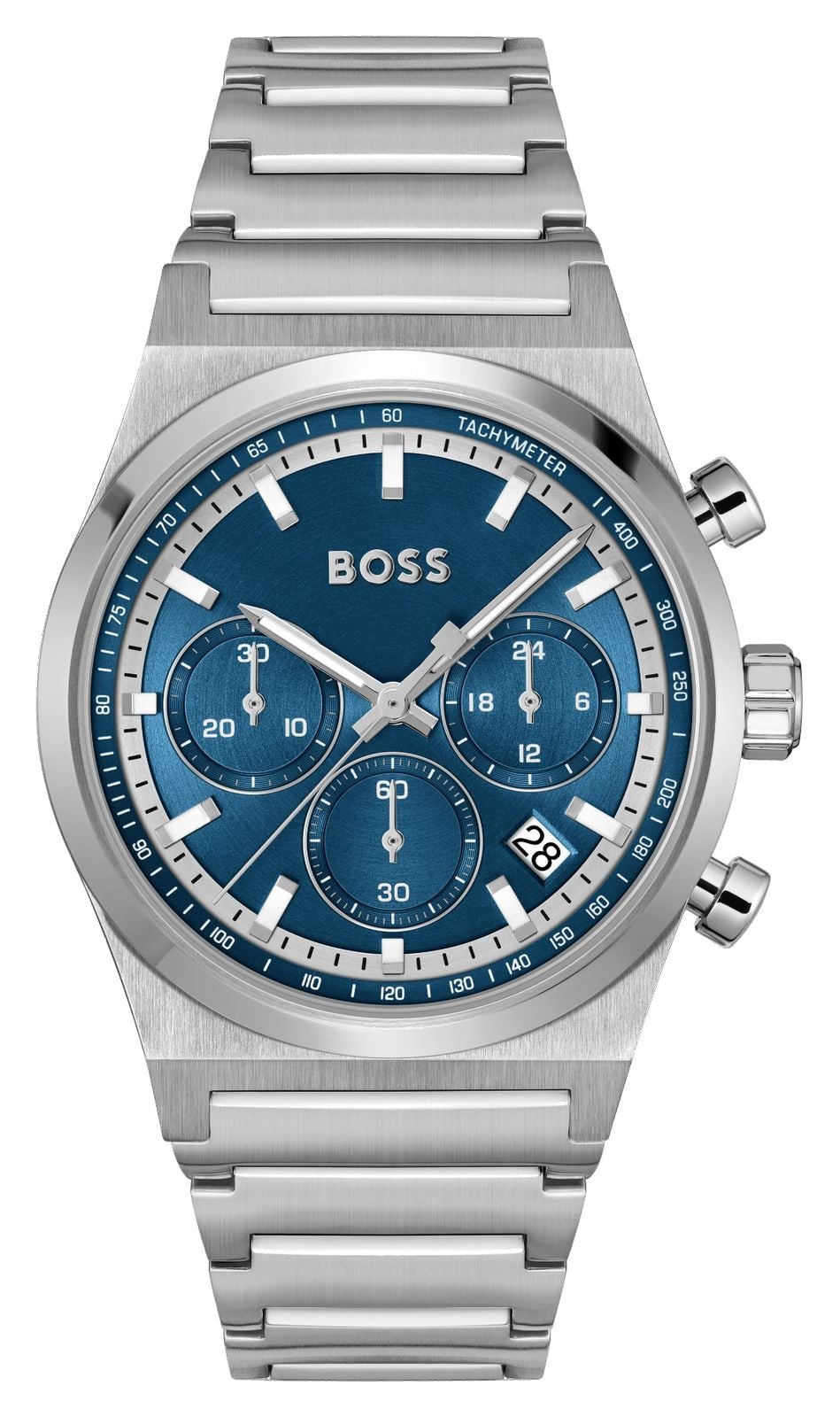 BOSS Chronographe Candor (41 mm) cadran bleu / bracelet en montre
