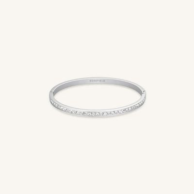 Rosefield Jewellery Dames armband van kristalglas en roestvrijstaal, zilverkleurig JBCBS-J1034