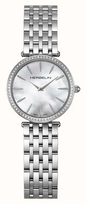 Herbelin Epsilon Diamond Quartz (28mm) Mother-of-Pearl Dial / Stainless Steel Bracelet 17116B68Y19