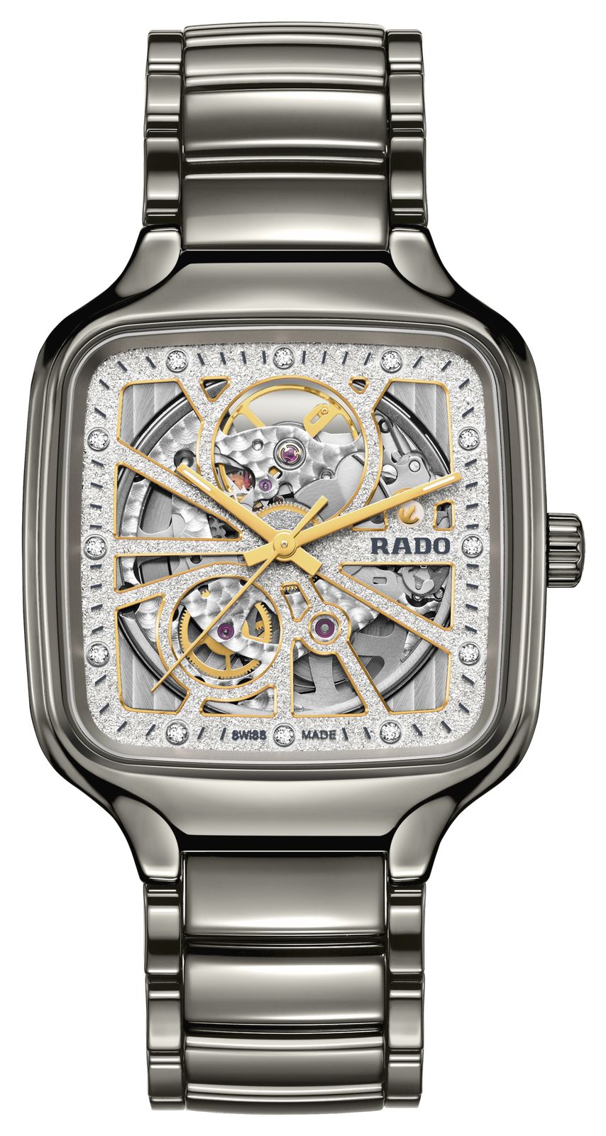 RADO automatique carrÃ©e True Square Ã  cÅur ouvert montre