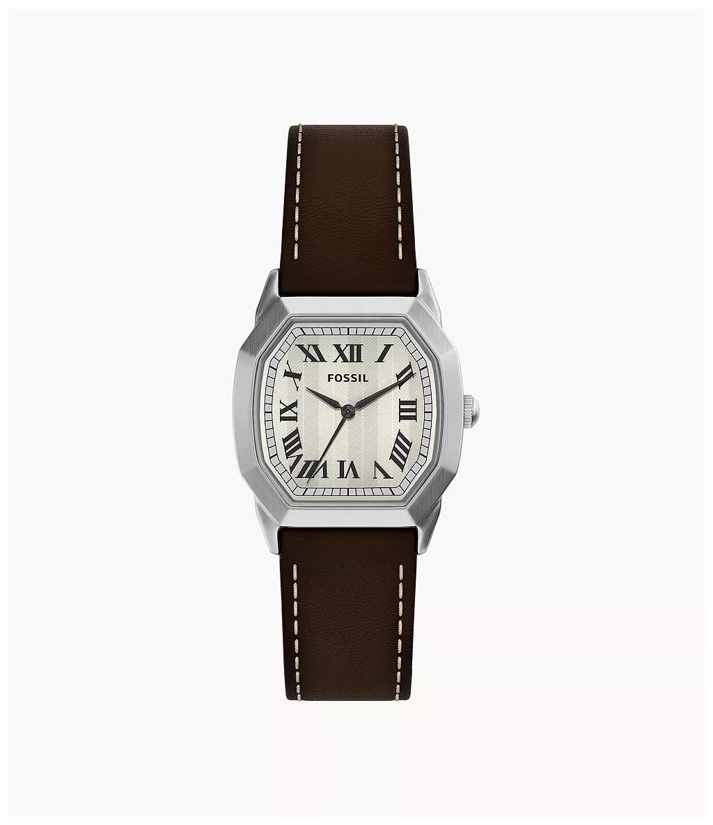Fossil Harlow 33 mm trois aiguilles cuir marron FS6214 montre