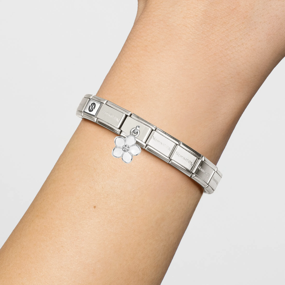 Nomination Classic - White Enamel Flower Charm 331805/22 - autre vue 2
