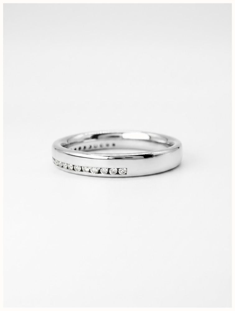 Round Brilliant Natural Diamond 18ct White Gold Half Eternity Ring JM9533 - alternatieve weergave 2