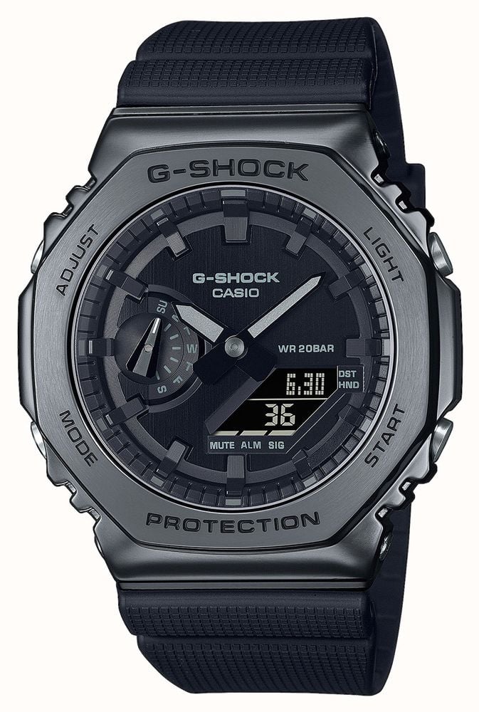 Casio G Shock All Black Metal Series GM 2100BB 1AER