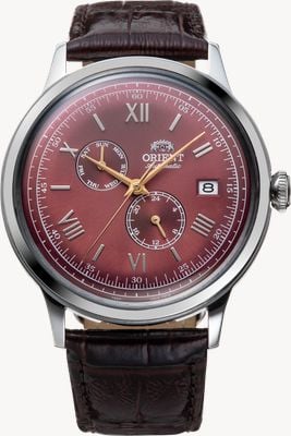 Orient Classic Multi-Dial Automatic (40.5mm) Red Dial / Brown Leather Strap RA-AK0705R30B