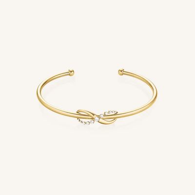 Rosefield Jewellery Infinity goudverguld armband met witte steen JBIBG-J1314