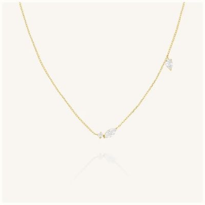 Rosefield Jewellery Mix Soft Necklace Gold Stainless Steel JNMSG-J1306
