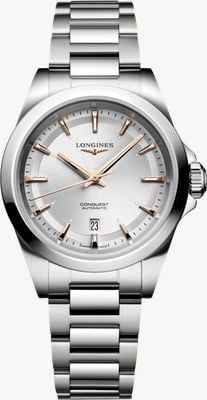 LONGINES Conquest Automatik (30 mm) silbernes Sunray-Zifferblatt / Edelstahlarmband L33204726