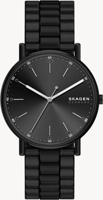 Skagen Signatur quarzo (40mm) quadrante nero sunray / bracciale acciaio inossidabile PVD nero SKW6952